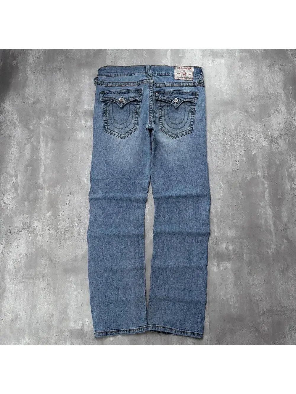 Y2K Blue True Religion Grunge Gothic Ricky Straight Denim Jeans